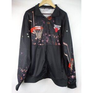 Chicago Bulls Zipway Men's Jacket Size XL Black NBA Basketball Tear-Away Jacket